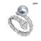 Approx. 8.0 mm, Akoya Pearl, Solitaire Pearl Snake Open Ring