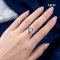 Approx. 7.0 mm, Akoya Blue Rose Pearl, Solitaire Pearl Stream CZ Ring