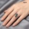Approx. 7.0 mm, Tahitian Pearl, Duo Pearl Spiral Setting Open Ring