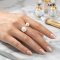 8.7 mm and 12.1 mm, Akoya and White South Sea Pearl, Double Pearl Open Ring