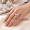 Approx. 4.0 - 7.0 mm, Freshwater Pearl, Cluster Pearl Ring