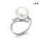 Approx. 10.0 mm, Edison Pearl, Bammboo Pearl Ring