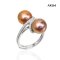 Approx. 9.0 mm, Special Color, Edison Pearl, Duo Pearl Twisted Ring