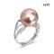 12.8 mm, Edison Pearl, Miki CZ Solitaire Pearl Ring