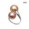 Approx. 11.0 mm and 12.0 mm, Edison Pearl, Duo Pearl Open Ring