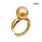 Approx. 10.0-11.0 mm, Gold South Sea Pearl, Solitaire Pearl Ring