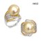 Approx. 13.0 mm, Gold South Sea Pearl, Solitaire Pearl Art Deco Ring
