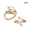 Approx. 13.0 mm, Hanamomo, Akoya Pearl, Bamboo Pearl Rings