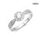 (GIA) Natural Diamond, Round Brilliant 0.31ct.(0.31ct,D,VVS1,Ex), Bridal Diamond Wedding Ring