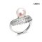 8.4 mm, Hanamomo, Akoya Pearl, Crown CZ Pearl Ring