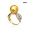 12.6 mm, Hanashinju, Gold South Sea Pearl, Yoko Solitaire Pearl Ring