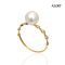7.3 mm, Hanashinju, Mucho, Akoya Pearl, Solitaire Pearl Bead Shoulder Ring