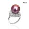 Approx. 12.0 mm, Edison Pearl, "The Royal Rhombus" Solitaire Pearl Ring