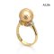 11.2 mm, Hanashinju, Gold South Sea Pearl, Solitaire Pearl Royal Base Diamond Ring