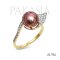 8.8 mm, Hanashinju, Freshwater Pearl, Pearl Diamond Ring