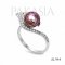 8.5 mm, Hanashinju, Freshwater Pearl, Pearl Diamond Ring