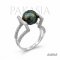 9.4 mm, Hanashinju, Tahitian Pearl, Solitaire Pearl, Diamond Ring