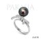 Approx. 9.0 mm, Tahitian Pearl, Bow CZ Pearl, Ring