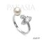 Approx. 6.0 mm, Moonlight, Akoya Pearl, Vivian Pearl, Open Ring