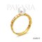 Approx. 6.0 mm, Moonlight, Akoya Pearl, Solitaire Pearl Shoulder CZ, Ring