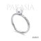 Approx. 6.0 mm, Hanamomo, Akoya Pearl, Solitaire Pearl Shoulder CZ, Ring