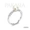 Approx. 6.0 mm up, Moonlight, Akoya Pearl, Eight Stones CZ, Solitaire Pearl, Ring
