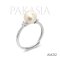 Approx. 7.0 mm, Moonlight, Akoya Pearl, Solitaire Pearl, Double Side Stone CZ, Ring