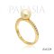 Approx. 6.0 mm, Moonlight, Akoya Pearl, Solitaire Pearl, Shoulder CZ Paved, Ring