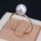 Approx. 7.89 x 7.98 mm, Akoya Pearl, Solitiare Pearl Ring