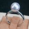 Approx. 8.89 mm, Akoya Pearl, Solitiare Pearl Ring