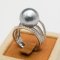 Approx. 12.82 mm, Tahitian Pearl [Summer Shadow], Solitiare Pearl Ring