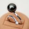 Approx. 11.61 mm, Tahitian Pearl, Solitiare Pearl Ring