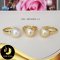 แหวนมุกเม็ดเดี่ยว มุก South Sea คัดเกรด สีทอง Light Gold (คละโทนและประกาย) ทรงSemi-round ขนาด 13 mm เกรด AA ตัวเรือนเงินแท้ 92.5 ชุบทอง / R840 / 3.2.64