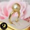 แหวนมุกเม็ดเดี่ยว มุก South Sea คัดเกรด สีทอง Light Gold (คละโทนและประกาย) ทรงSemi-round ขนาด 13 mm เกรด AA ตัวเรือนเงินแท้ 92.5 ชุบทอง / R840 / 3.2.64