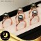 แหวนมุก ตาฮิติ  มุกเม็ดเดี่ยว ฐานล้อมหัวใจ มุกตาฮิติ สีดำ ทรงกลมออกไข่ ขนาด 9 mm เกรด AA ตัวเรือนเงินแท้ 92.5 ชุบ Pink Gold / R779