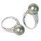 (GIA) แหวนทองแท้ไข่มุก Tahitian Pearl บ่าแหวนใบมะกอก