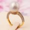 11.0 - 11.5 mm , South Sea Pearl , Solitaire Pearl Ring