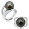 13.0 - 13.8 mm, Tahitian Pearl, Parallel Arch Ring