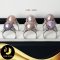 แหวนมุก Ripple Pearl เม็ดเดี่ยว บ่าใบโคลเวอร์ ประดับเพชร มุก Ripple Pearl น้ำจืดคัดเกรด สีม่วง-โอลด์โรส ทรงบารอก ขนาด 12 mm เกรด AA+ ตัวเรือนแหวนใบโคลเวอร์ เงินแท้ 92.5 ชุบทองคำขาว ประดับเพชร CZ / 17.3.64