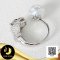 แหวน Open Ring หัวเสือ มุกเม็ดเดี่ยว มุก South Sea น้ำเค็มคัดเกรด สีขาว-White Silver ทรงบารอก ขนาด 12-13 เกรด AA+ ตัวเรือนหัวเสือ เงินแท้ 92.5 ชุบทองคำขาว ประดับเพชร CZ / 24.3.64