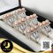 แหวน Cluster ไข่มุก Triple Pearl มุกน้ำจืดคัดเกรด สีพีช ทรงเกือบกลม ขนาด 6 mm เกรด AAA ตัวเรือนบ่าแหวนสามสาย ฐานรองมุกสี่เหลี่ยมผืนผ้าลบมุม เงินแท้ 92.5 ชุบทองคำขาว ประดับพลอยแท้ White Topaz 1 ct ตัวเรือนแหวนปรับขนาดได้ตั้งแต่ 50-60 / 31.3.64