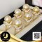 แหวนพาราไดซ์ ไข่มุกเม็ดเดี่ยว ล้อมเพชร ไข่มุก South Sea คัดเกรด สีทอง-Light Gold ทรงเกือบกลม ขนาด 13 mm เกรด AAA ตัวเรือนแหวนเงินแท้ 92.5 ชุบทอง ประดับเพชร CZ / 10.4.64
