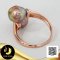 แหวน Open ring หัวไขว้ไข่มุกทวิน ไข่มุก Ripple Pearl น้ำจืดคัดเกรด สีม่วง ทรงบารอก ขนาด 10 mm เกรด AA+ ตัวเรือนแหวน Open ring เกลี้ยง เงินแท้ 92.5 ชุบ Rose Gold / 12.5.64