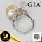 [ GIA ] แหวนดอกซากุระโอบไข่มุก South sea น้ำเค็มคัดเกรด สีทอง-Deep Gold ทรงกลม ขนาด 12 mm เกรด AAA ไข่มุกผ่านการตรวจรับรองคุณภาพจาก สถาบัน GIA (GIA Report No. : 7372936877) (code: 0148-0158 / 1,221) ตัวเรือนแหวนดอกซากุระ เงินแท้ 92.5 ชุบทองคำขาว / 12.5.64