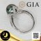 [ GIA ] แหวนมุกเม็ดเดี่ยว หัวชูกลีบดอกบัว มุกตาฮิติน้ำเค็มคัดเกรด สีดำ ทรงกลม ขนาด 10 mm เกรด AA+ [ไข่มุกผ่านการตรวจรับรองคุณภาพจาก สถาบัน GIA (Code: 0041-0053 / 1,701)] ตัวเรือนแหวนกลีบดอกบัว เงินแท้ 92.5 ชุบทองคำขาว บ่าแหวนประดับพลอยแท้ / 12.5.64