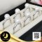 แหวนไข่มุกเม็ดเดี่ยว ฐานเปลประดับพลอยแท้ White Topaz ไข่มุก South Sea น้ำเค็มคัดเกรด สีขาว ทรงเกือบกลม ขนาด 8.5 mm เกรด AA+ ตัวเรือนแหวนเรียบ ฐานรองไข่มุกทรงเปล เงินแท้ 92.5 ชุบทองคำขาว ประดับพลอยแท้ White Topaz 0.2 ct / 16.5.64