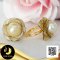 แหวนไข่มุกกุหลาบ ประดับเพชร ไข่มุก South Sea น้ำเค็มคัดเกรด สีทอง Light Gold ทรงกลม ขนาด 14 mm เกรด AA+ ตัวเรือนแหวนดอกกุหลาบ เงินแท้ 92.5 ชุบทอง ประดับเพชร CZ / 30.5.64