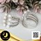 แหวน Open Ring  ไข่ปลาไข่มุก 8 เม็ด ไข่มุกน้ำจืดคัดเกรด สีขาว ทรงกลมขนาด 4.5-5 mm เกรด AAA ตัวเรือนแหวนOpen Ring  ไข่ปลา เงินแท้ 92.5 ชุบทองคำขาว / 7.7.64