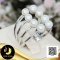 แหวน Open Ring  ไข่ปลาไข่มุก 8 เม็ด ไข่มุกน้ำจืดคัดเกรด สีขาว ทรงกลมขนาด 4.5-5 mm เกรด AAA ตัวเรือนแหวนOpen Ring  ไข่ปลา เงินแท้ 92.5 ชุบทองคำขาว / 7.7.64