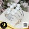 แหวน Open Ring  ไข่ปลาไข่มุก 8 เม็ด ไข่มุกน้ำจืดคัดเกรด สีขาว ทรงกลมขนาด 4.5-5 mm เกรด AAA ตัวเรือนแหวนOpen Ring  ไข่ปลา เงินแท้ 92.5 ชุบทองคำขาว / 7.7.64